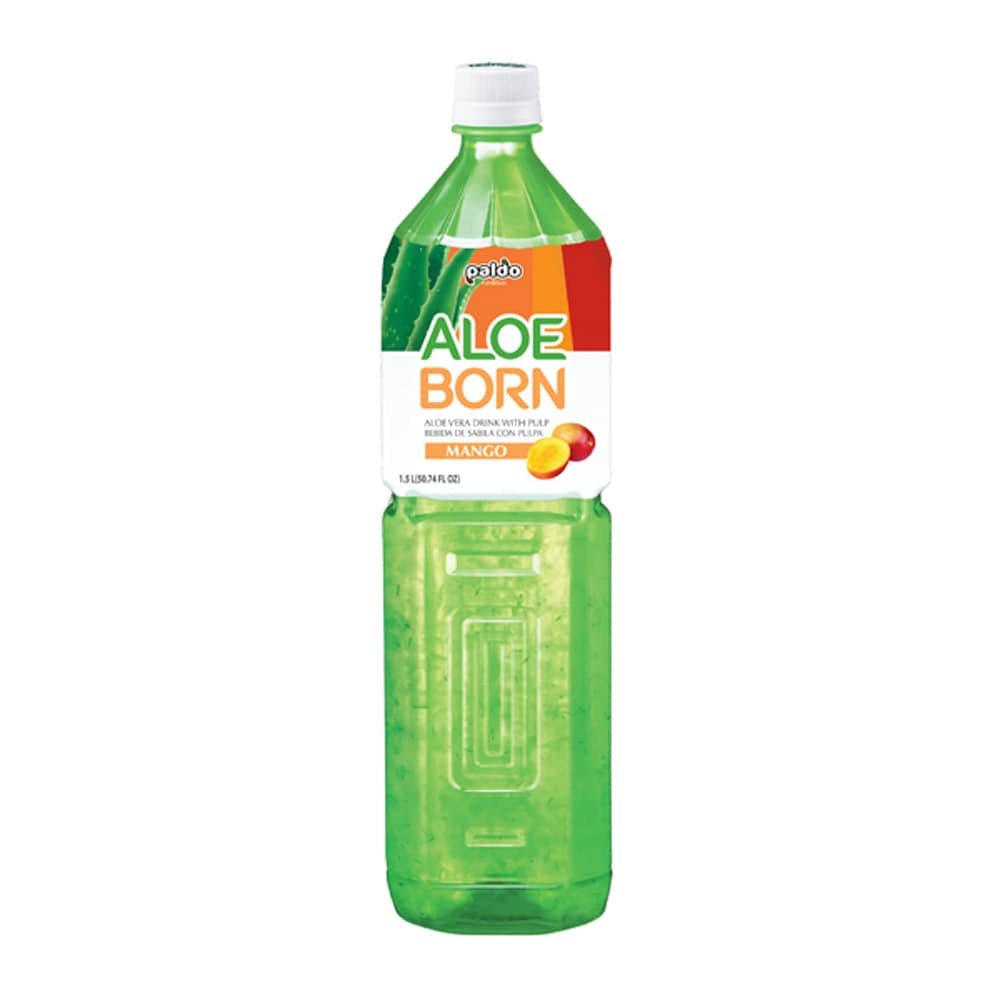 slide 1 of 1, Paldo Aloe Born Mango Drink, 1.5 liter