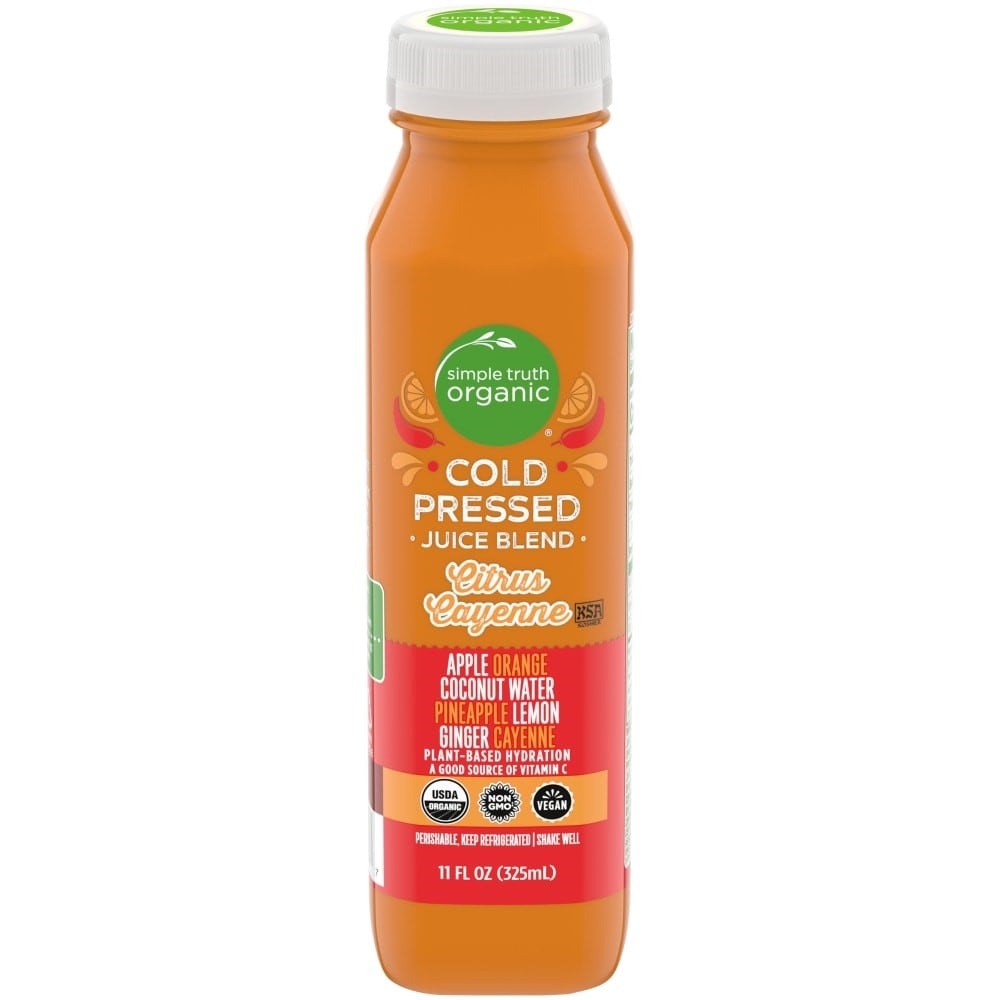 slide 1 of 1, Simple Truth Organic Cold Pressed Citrus Cayenne Juice Blend, 11 fl oz