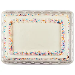 Fresh from Meijer Vanilla Celebration Cake, 1/4 sheet