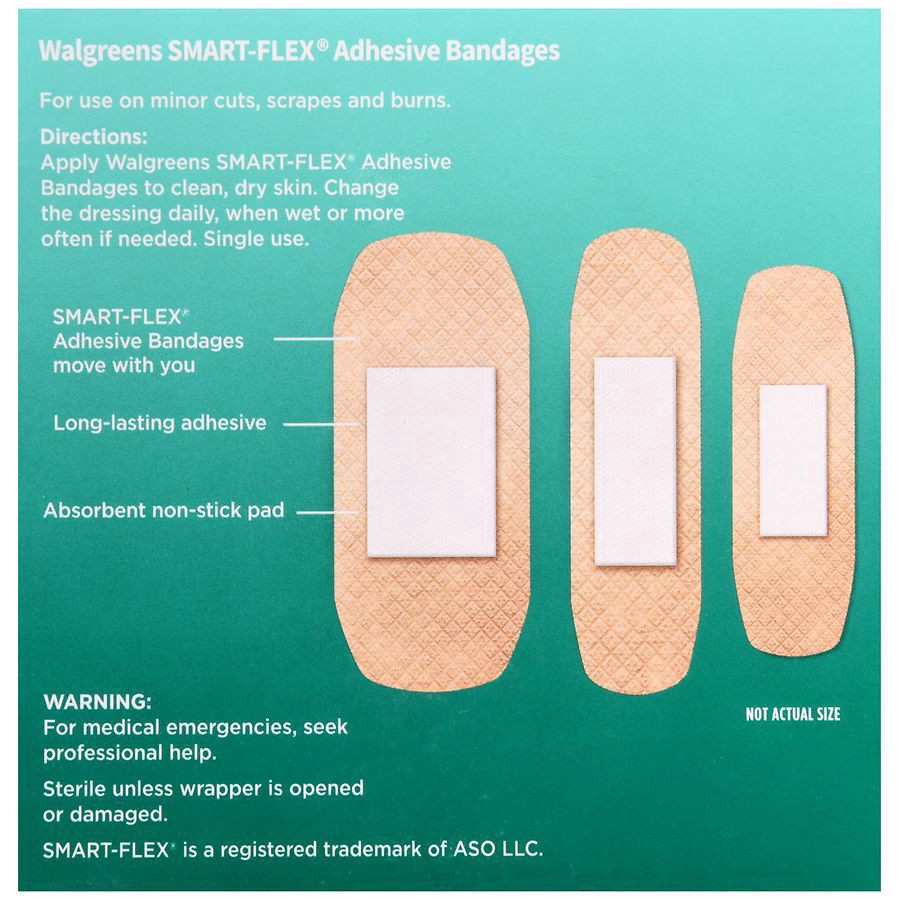 slide 3 of 5, Walgreens Smart-Flex Adhesive Bandages, 60 ct