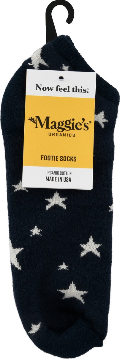 slide 4 of 9, Maggie's Organics Medium Navy Stars Footie Socks 1 ea, 1 ea