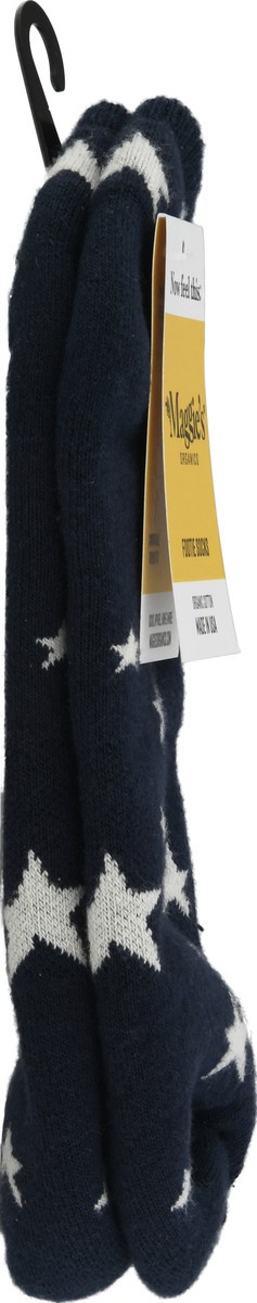 slide 8 of 9, Maggie's Organics Medium Navy Stars Footie Socks 1 ea, 1 ea