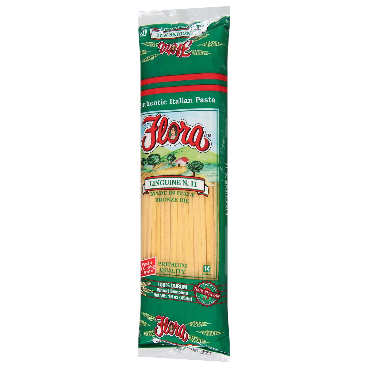 slide 9 of 9, Flora Pasta Spaghettini, 16 oz