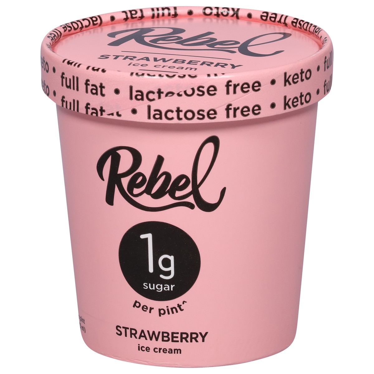 slide 3 of 9, Rebel Strawberry Ice Cream 1 pt, 1 pint