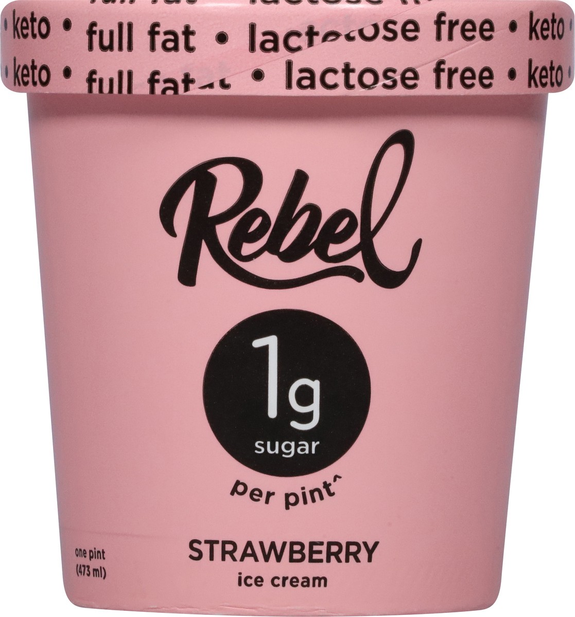slide 6 of 9, Rebel Strawberry Ice Cream 1 pt, 1 pint