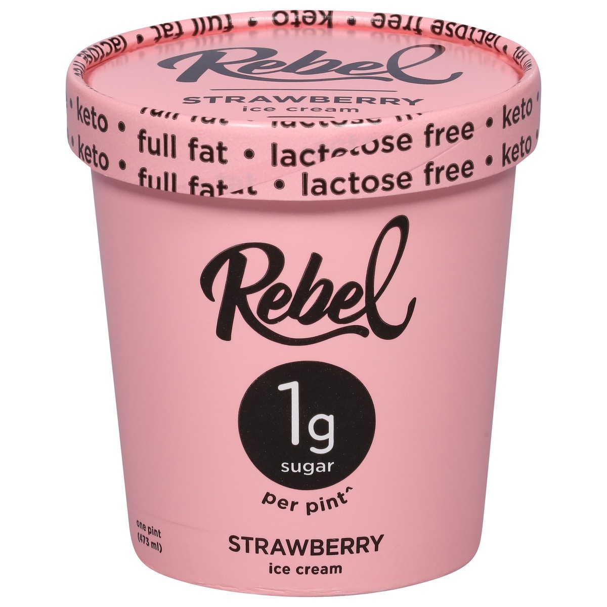 slide 1 of 9, Rebel Strawberry Ice Cream 1 pt, 1 pint