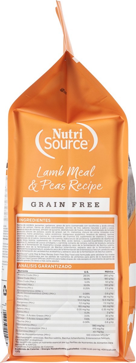 slide 13 of 16, NutriSource Grain Free Lamb Meal & Peas Recipe with Lamb Meal & Salmon Meal Dog Food 4 lb, 4 lb