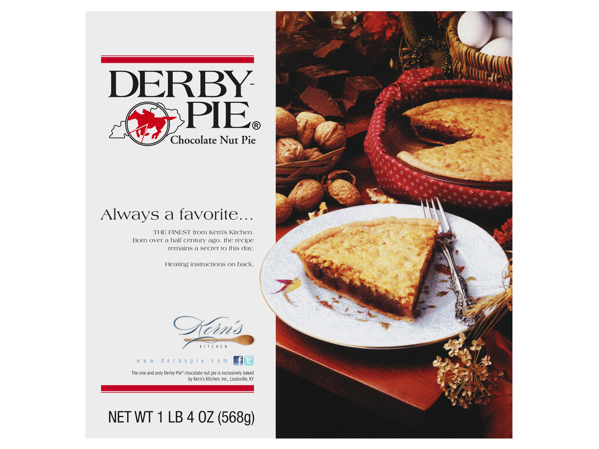 slide 1 of 1, Kern's Derby Chocolate Walnut Pie, 20 oz