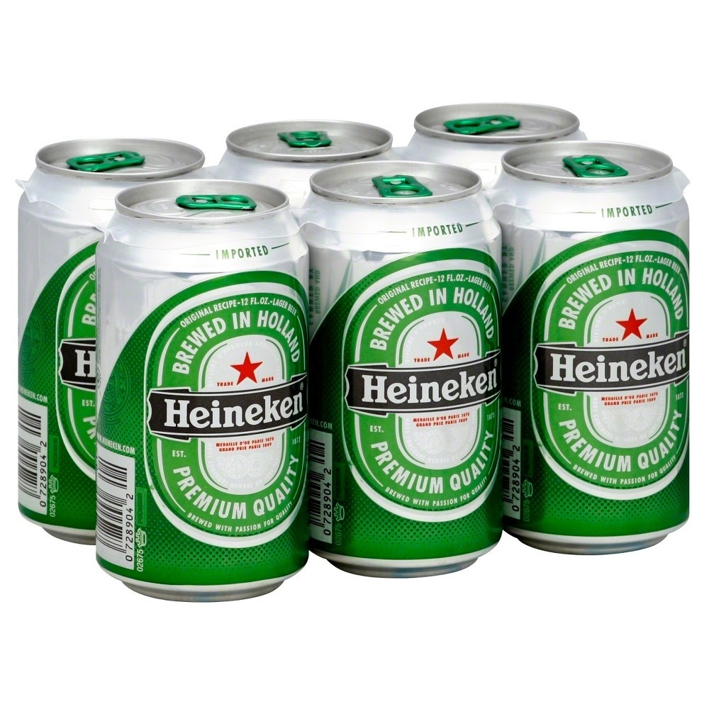 slide 1 of 7, Heineken Lager Beer, 6 ct; 12 fl oz