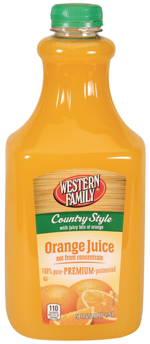 slide 1 of 1, Western Family Country Style Orange Juice - 59 oz, 59 oz