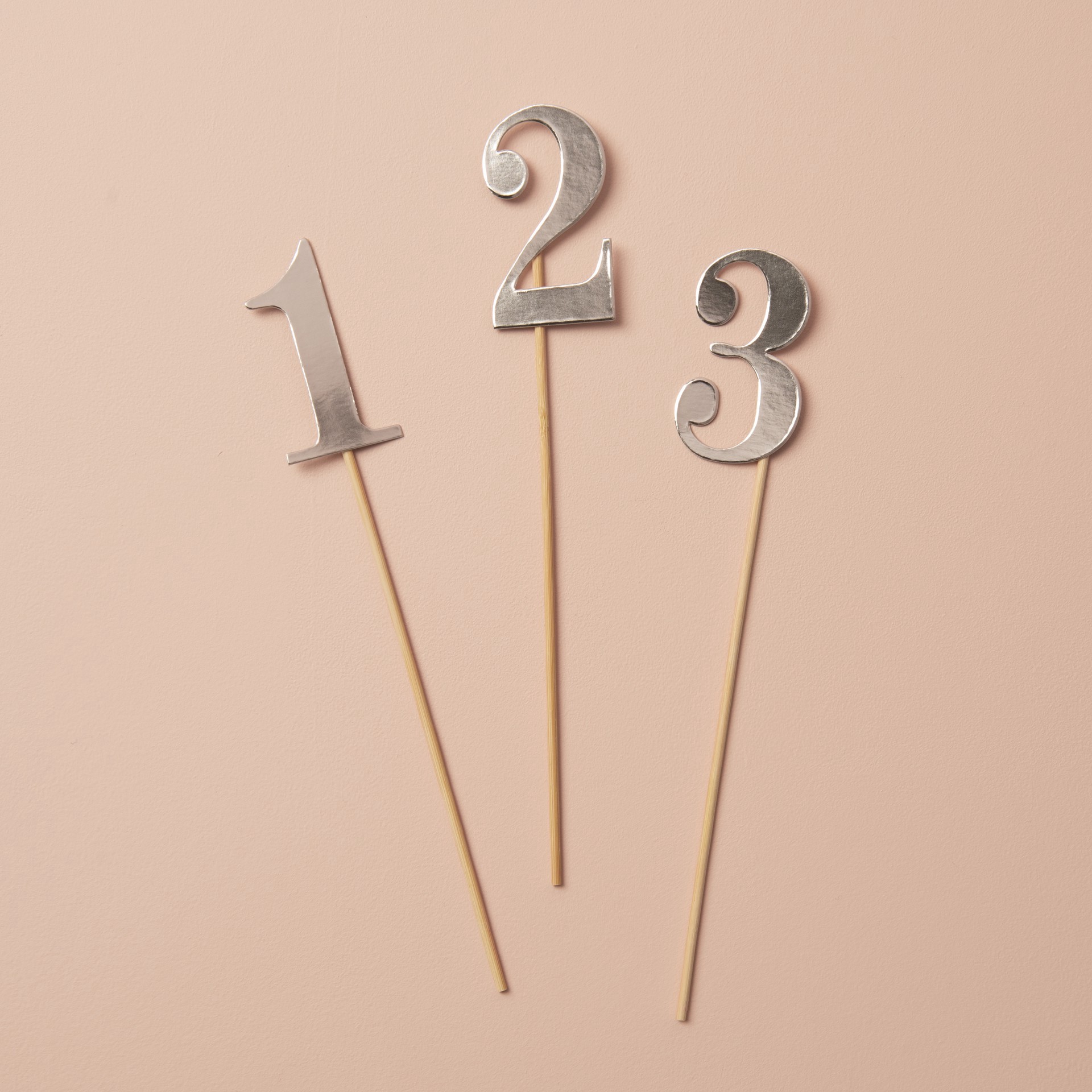 slide 6 of 6, 1-12 Silver Table Numbers By Celebrate It, 9 in