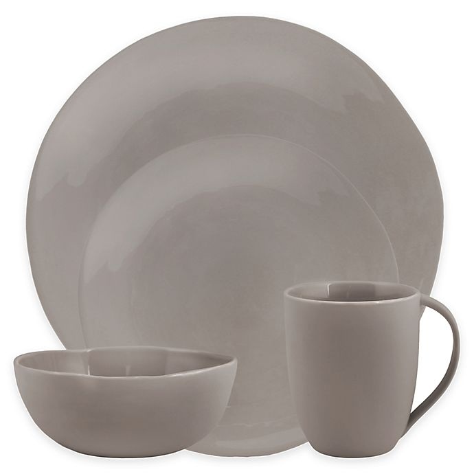 slide 1 of 2, Artisanal Kitchen Supply Curve Dinnerware Set - Grey, 16 ct