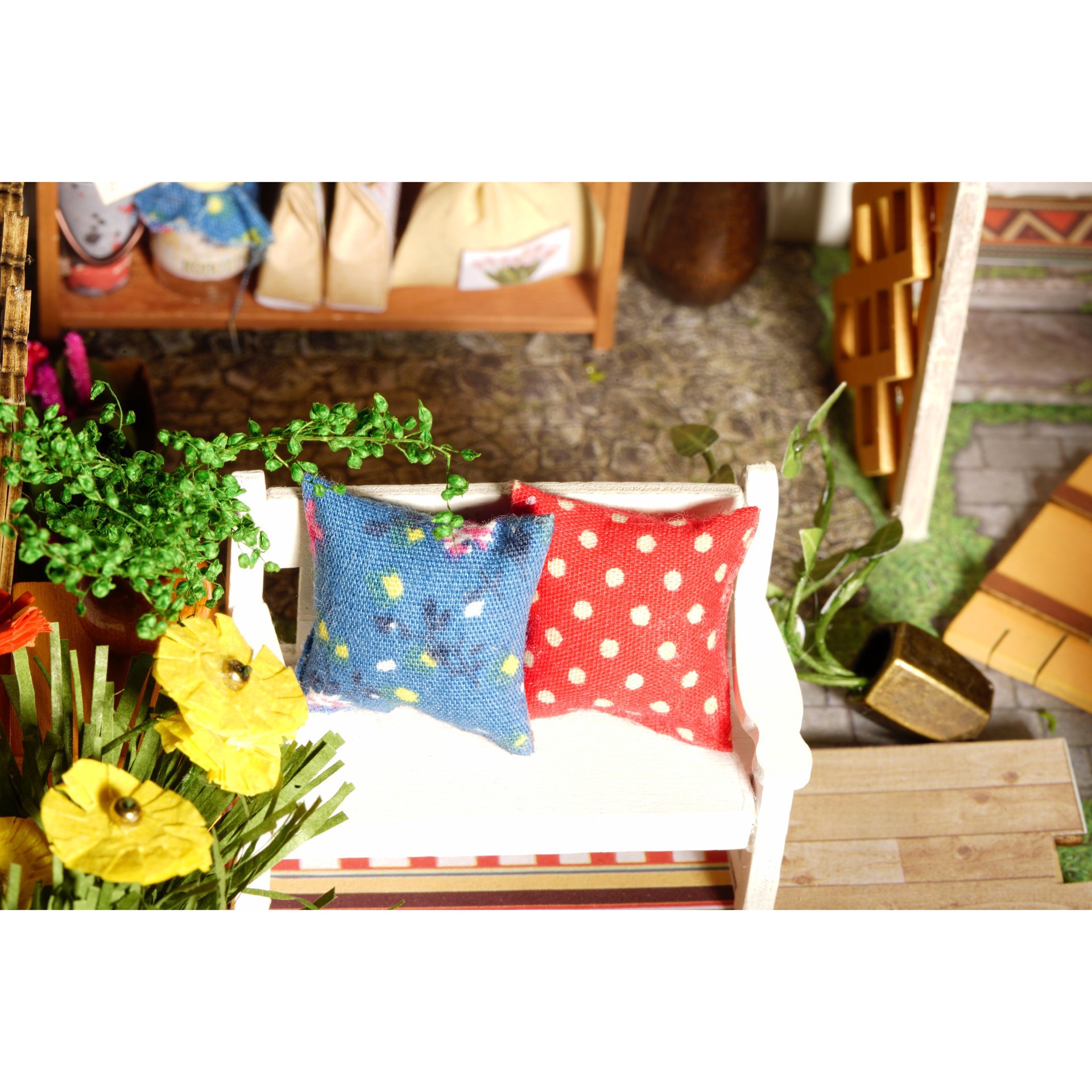 slide 11 of 17, Robotime Rolife Miller's Garden Diy Miniature House Kit, 8.27 in x 7.2 in x 7.68 in