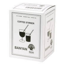 slide 1 of 1, Banyan White & Red Plastic Stirrers, 1000 ct