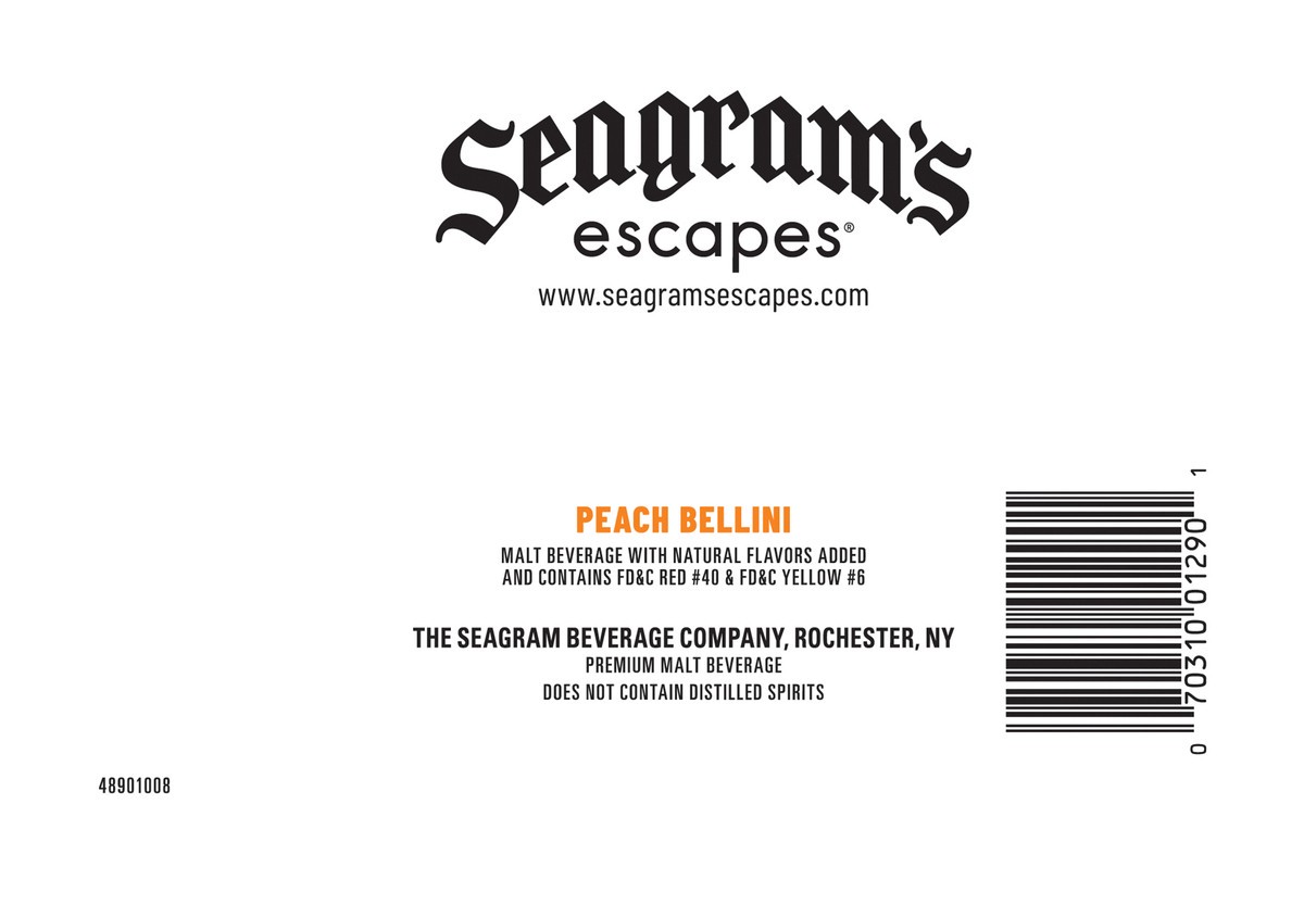 slide 6 of 8, Seagram's Malt Beverage, Premium, Peach Bellini, 6 ct