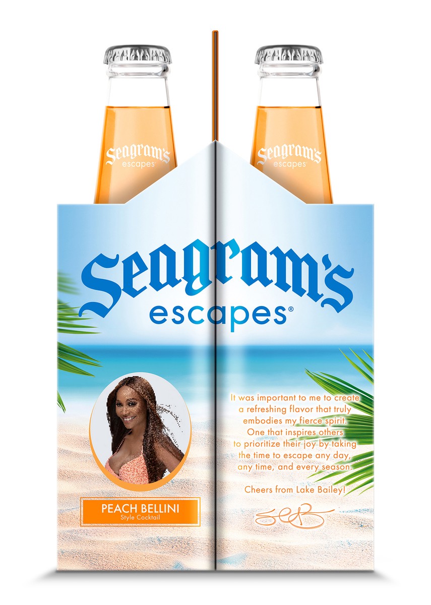 slide 8 of 8, Seagram's Malt Beverage, Premium, Peach Bellini, 6 ct