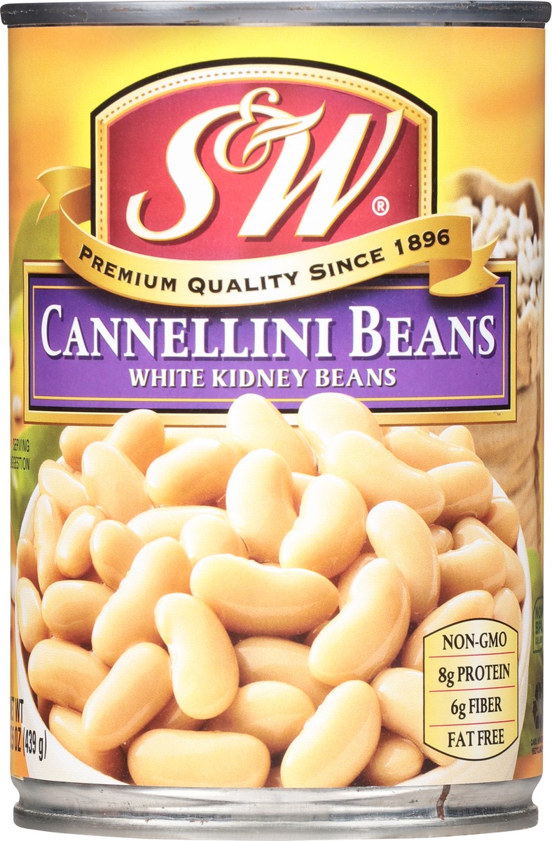 slide 8 of 11, S&W White Kidney Beans Cannellini Beans 15.5 oz, 