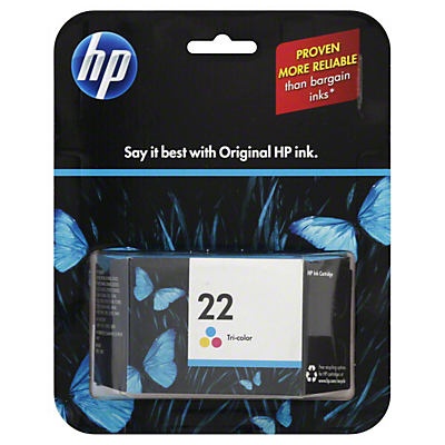 slide 1 of 1, Hp Inkjet Print Cartridge Tri-Color 22, 1 ct