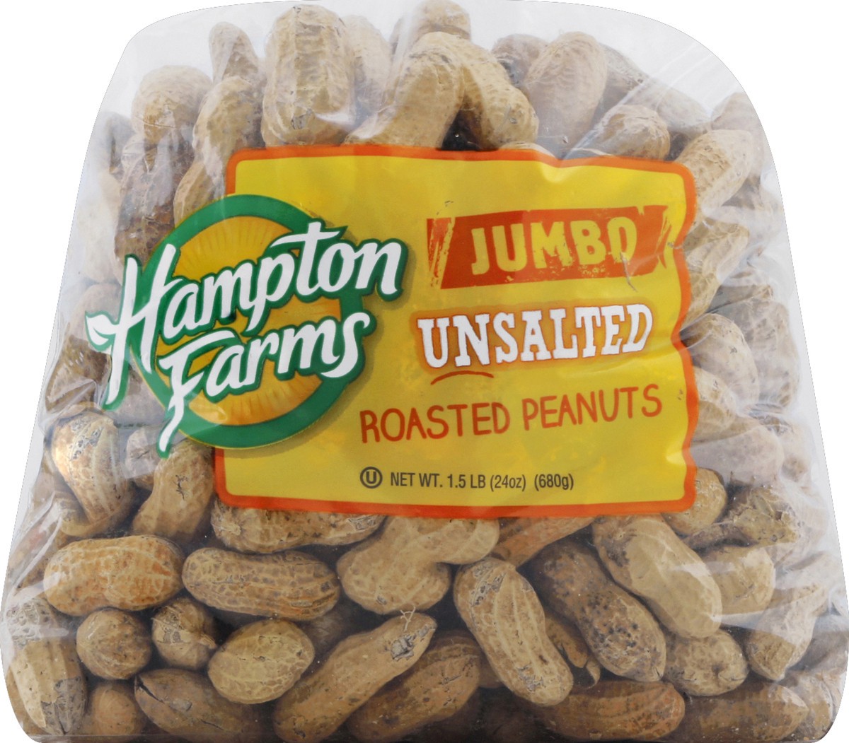 slide 5 of 6, Hampton Farms Jumbo Unsalted Roasted Peanuts, 1.5 lb