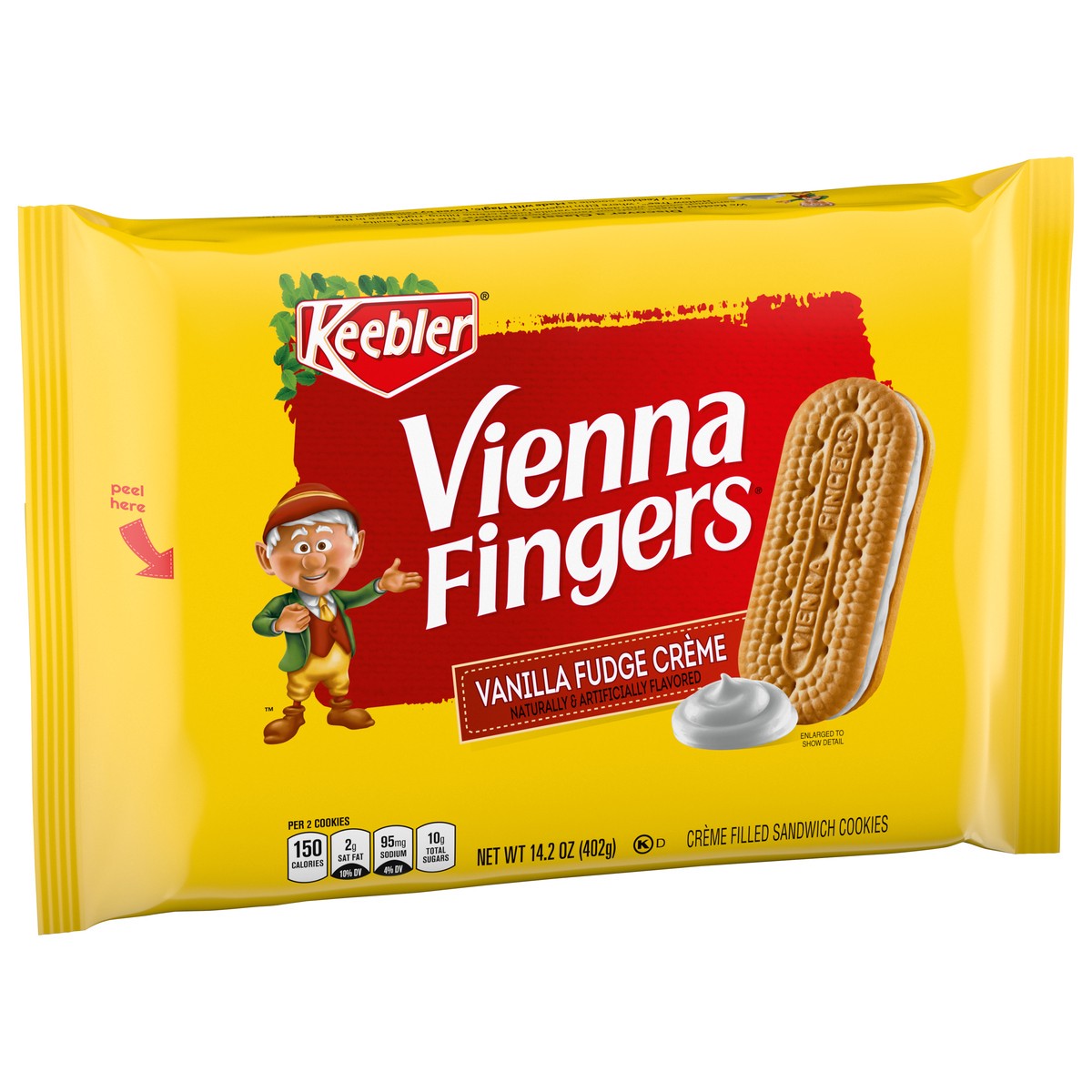 slide 2 of 9, Keebler Vienna Fingers Vanilla Fudge Creme Sandwich Cookies 14.2 oz, 14.2 oz