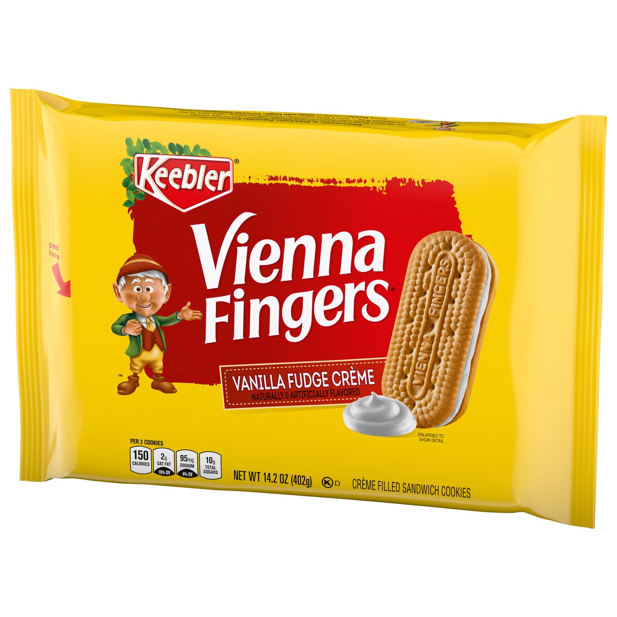 slide 3 of 9, Keebler Vienna Fingers Vanilla Fudge Creme Sandwich Cookies 14.2 oz, 14.2 oz