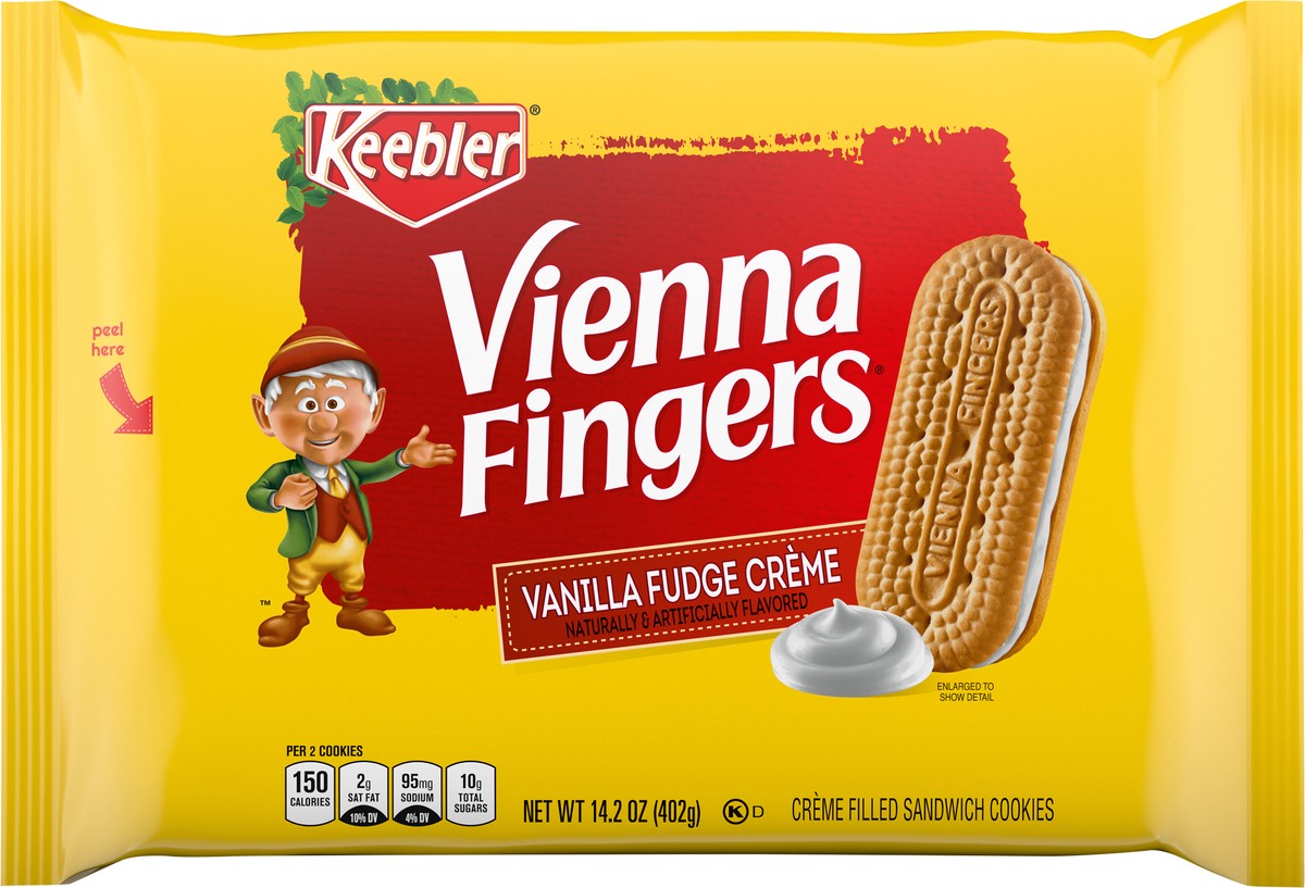 slide 6 of 9, Keebler Vienna Fingers Vanilla Fudge Creme Sandwich Cookies 14.2 oz, 14.2 oz