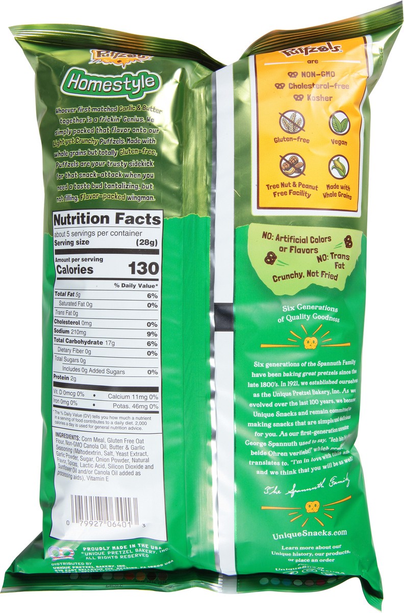 slide 3 of 9, Unique Snacks Puffzols Homestyle Pretzels 4.8 oz, 4.8 oz