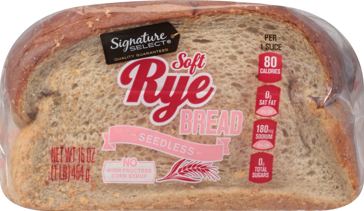 slide 4 of 13, Signature Select Seedless Jewish Rye Bread 16 oz, 16 oz