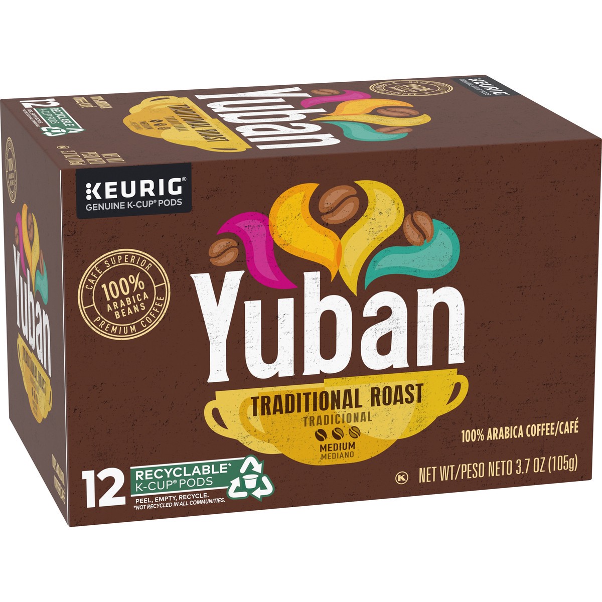 slide 8 of 9, Yuban Traditional Roast Medium Roast K-Cup Coffee Pods, 12 ct Box, 12 ct