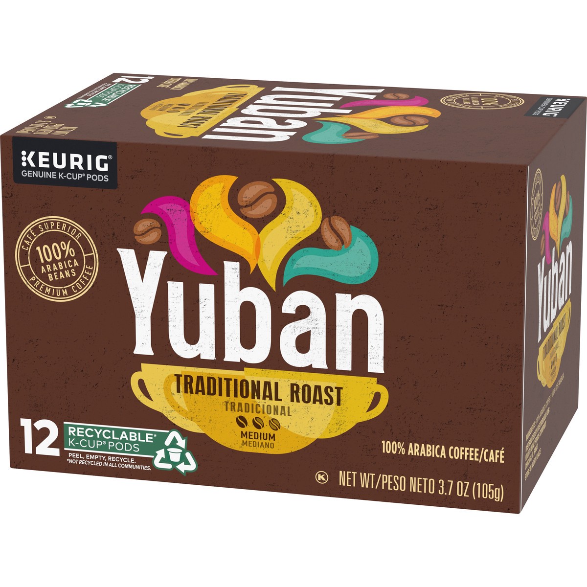 slide 7 of 9, Yuban Traditional Roast Medium Roast K-Cup Coffee Pods, 12 ct Box, 12 ct
