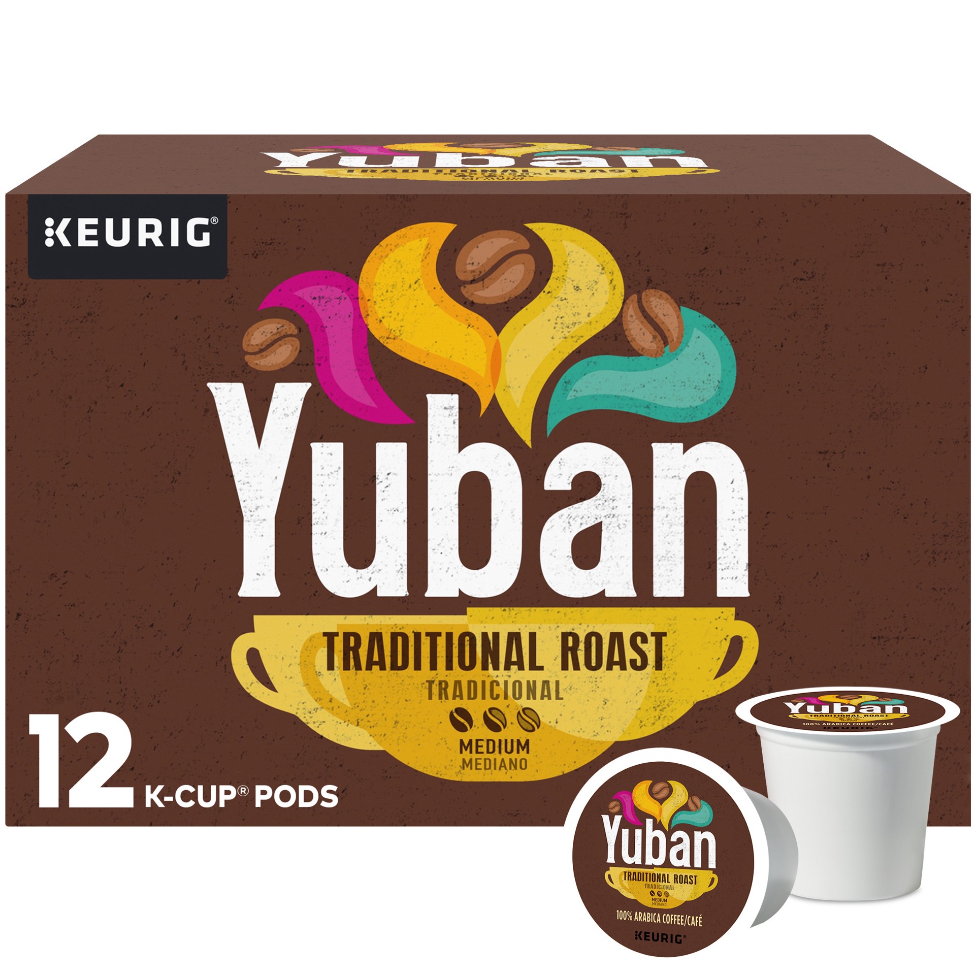 slide 1 of 9, Yuban Traditional Roast Medium Roast K-Cup Coffee Pods, 12 ct Box, 12 ct