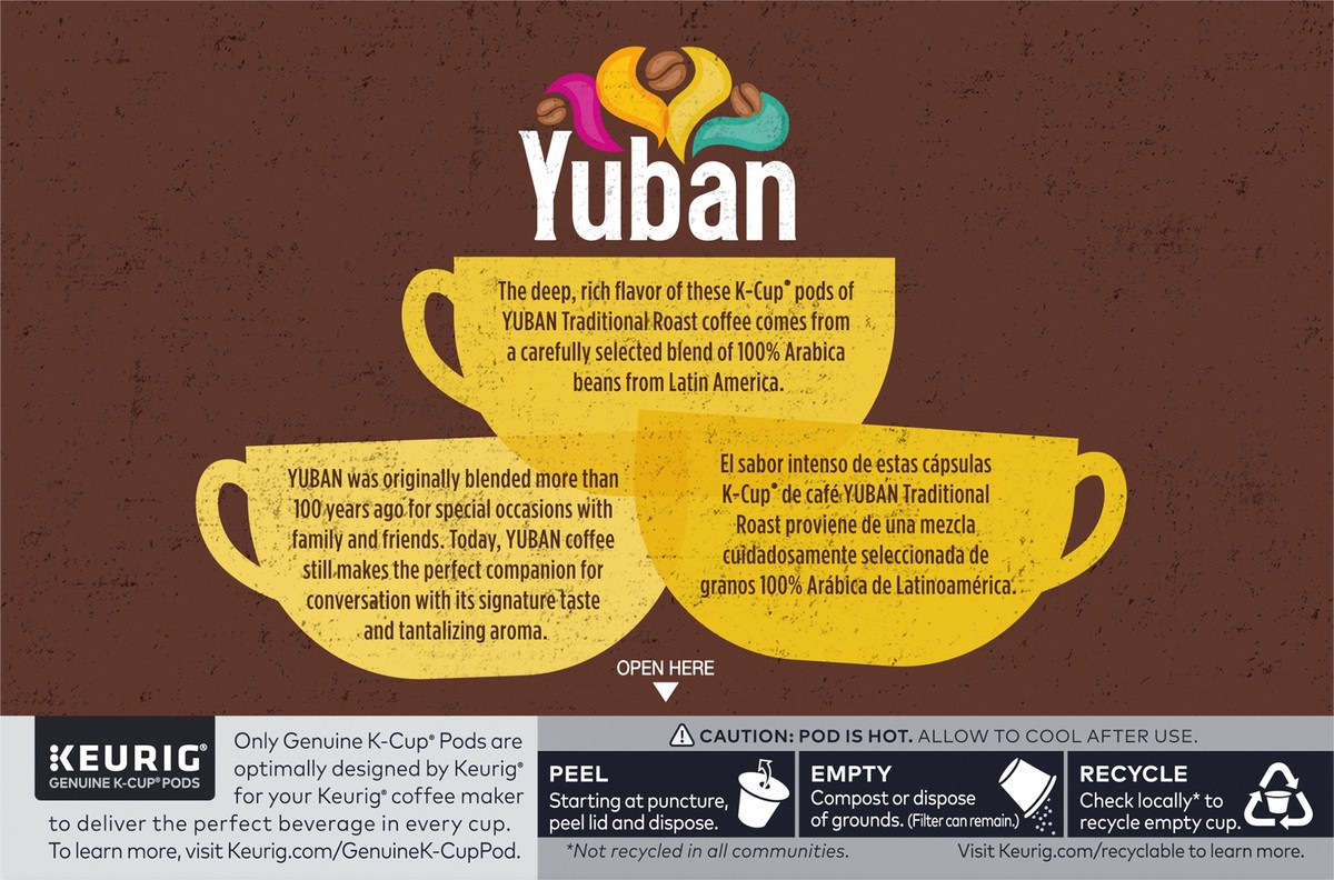 slide 4 of 9, Yuban Traditional Roast Medium Roast K-Cup Coffee Pods, 12 ct Box, 12 ct