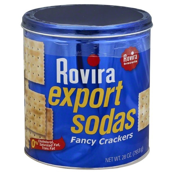 slide 1 of 1, Rovira Export Sodas Fancy Crackers, 28 oz