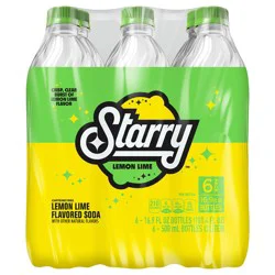 Starry Lemon Lime Soda, Caffeine Free - 6 ct