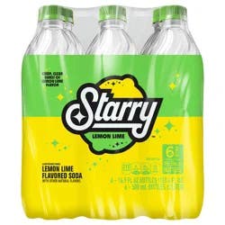 Starry Lemon Lime Soda, Caffeine Free - 6 ct