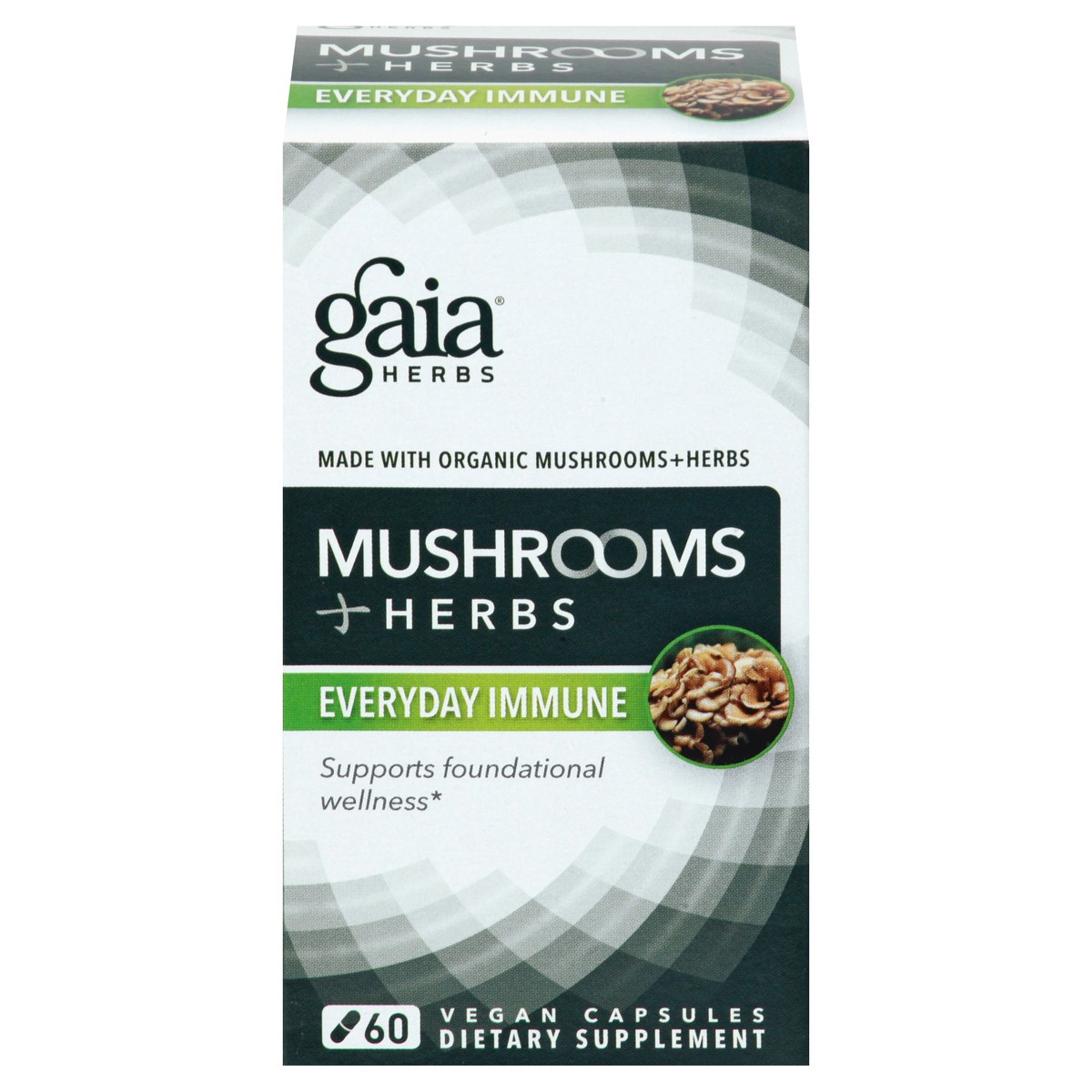 slide 1 of 13, Gaia Herbs Everyday Immune Mushrooms + Herbs, 60 ct