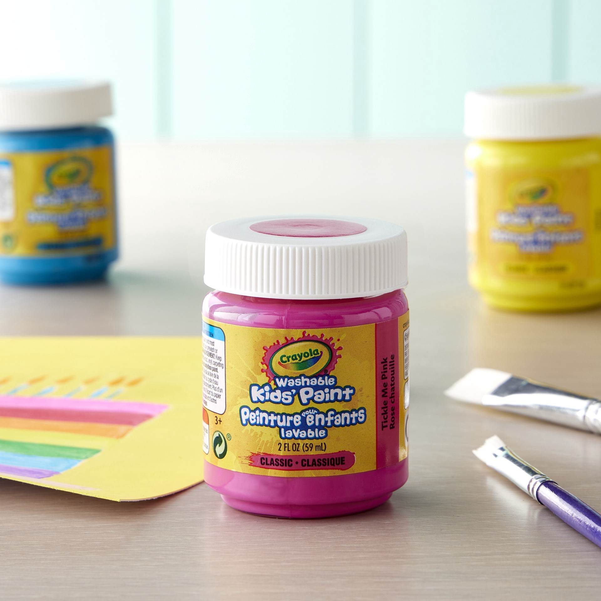 slide 2 of 2, Washable Kid's Paint, Tickle Me Pink, 2 oz