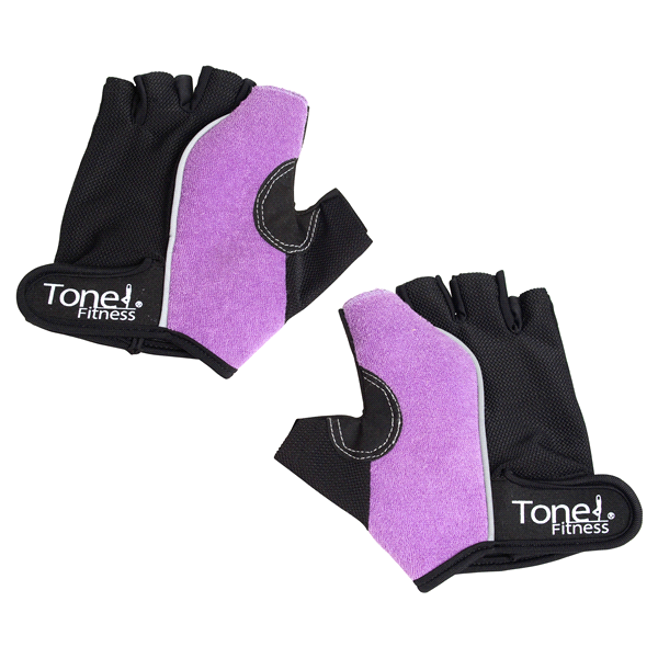 slide 1 of 1, CAP Tone Fitness Weightlifting Gloves, Medium Purple, 1 ct