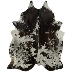 Texas Proud Cowhide Area Rug - Black & White