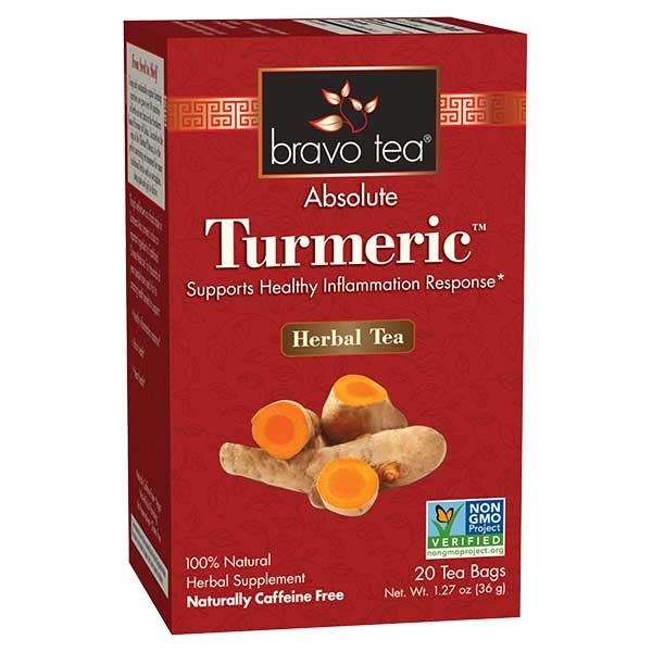 slide 1 of 1, Bravo Turmeric Tea, 20 ct