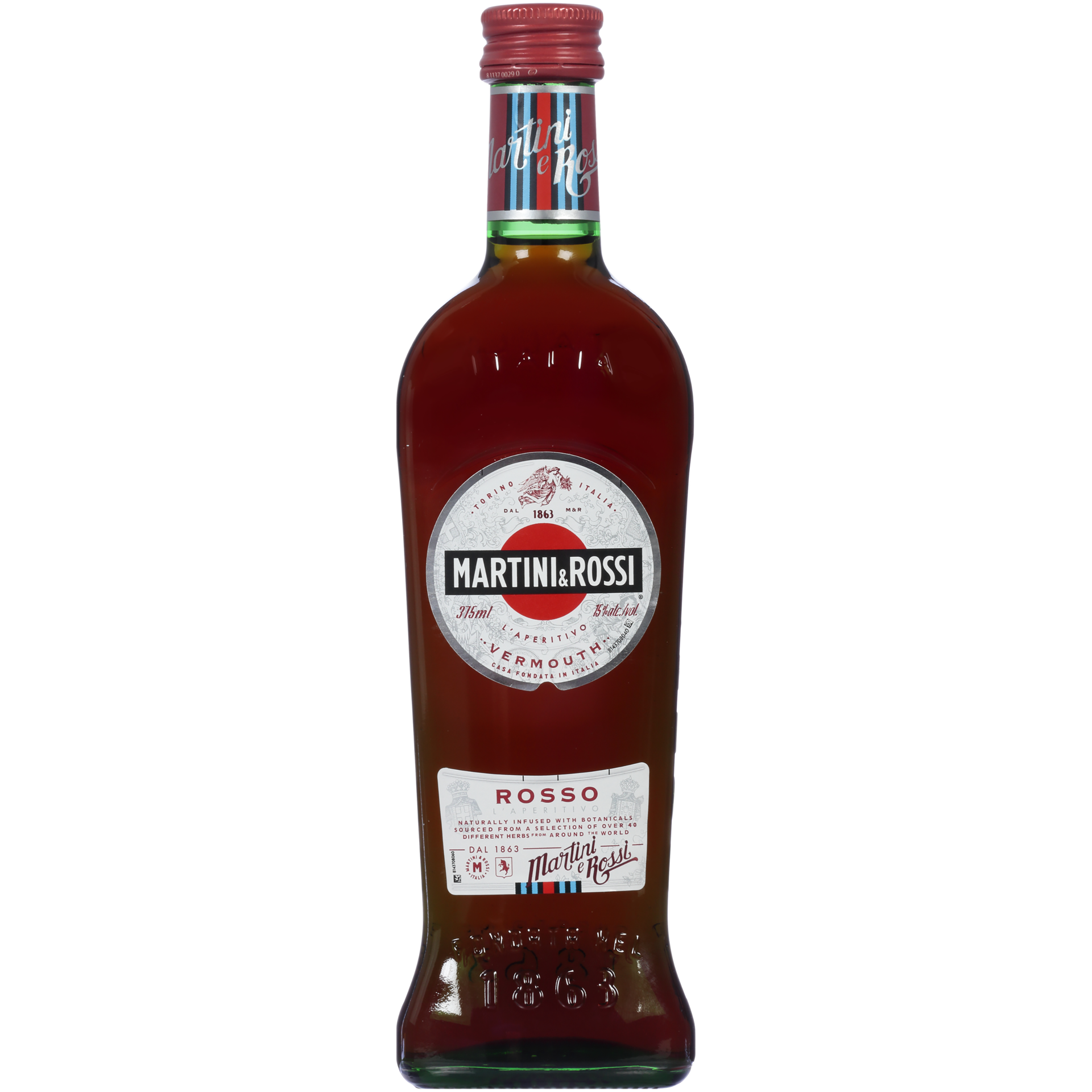 slide 1 of 5, Martini & Rossi Rosso Vermouth Cocktail Mixer 15% 37.5Cl/375Ml, 375 ml