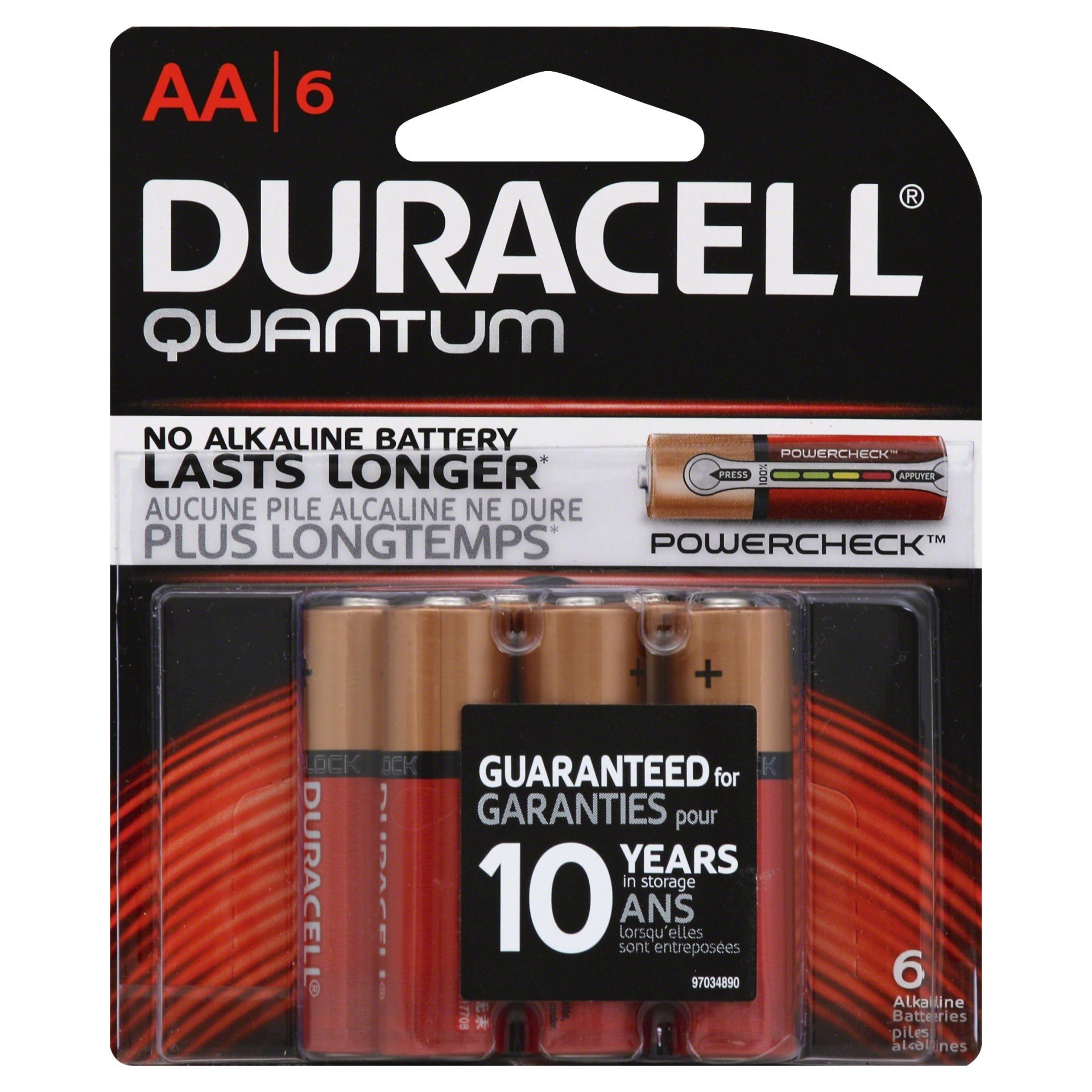 slide 1 of 2, Duracell Quantum Aa Alkaline Batteries, 6 ct