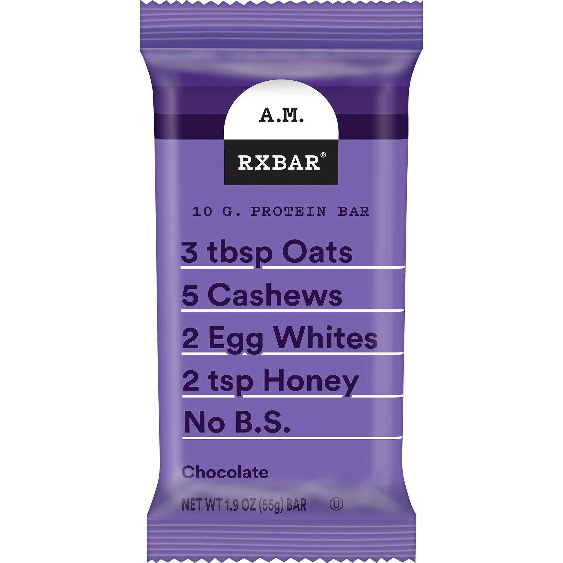 slide 1 of 13, RXBAR A.M. Protein Bar, Chocolate, Breakfast Snack, Paleo, Gluten Free, 1.9oz Pouch, 1 Pouch, 1.9 oz