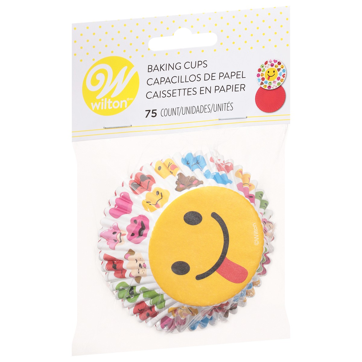 slide 4 of 9, Wilton Emoji Solids Baking Cups 75 Each, 75 ct