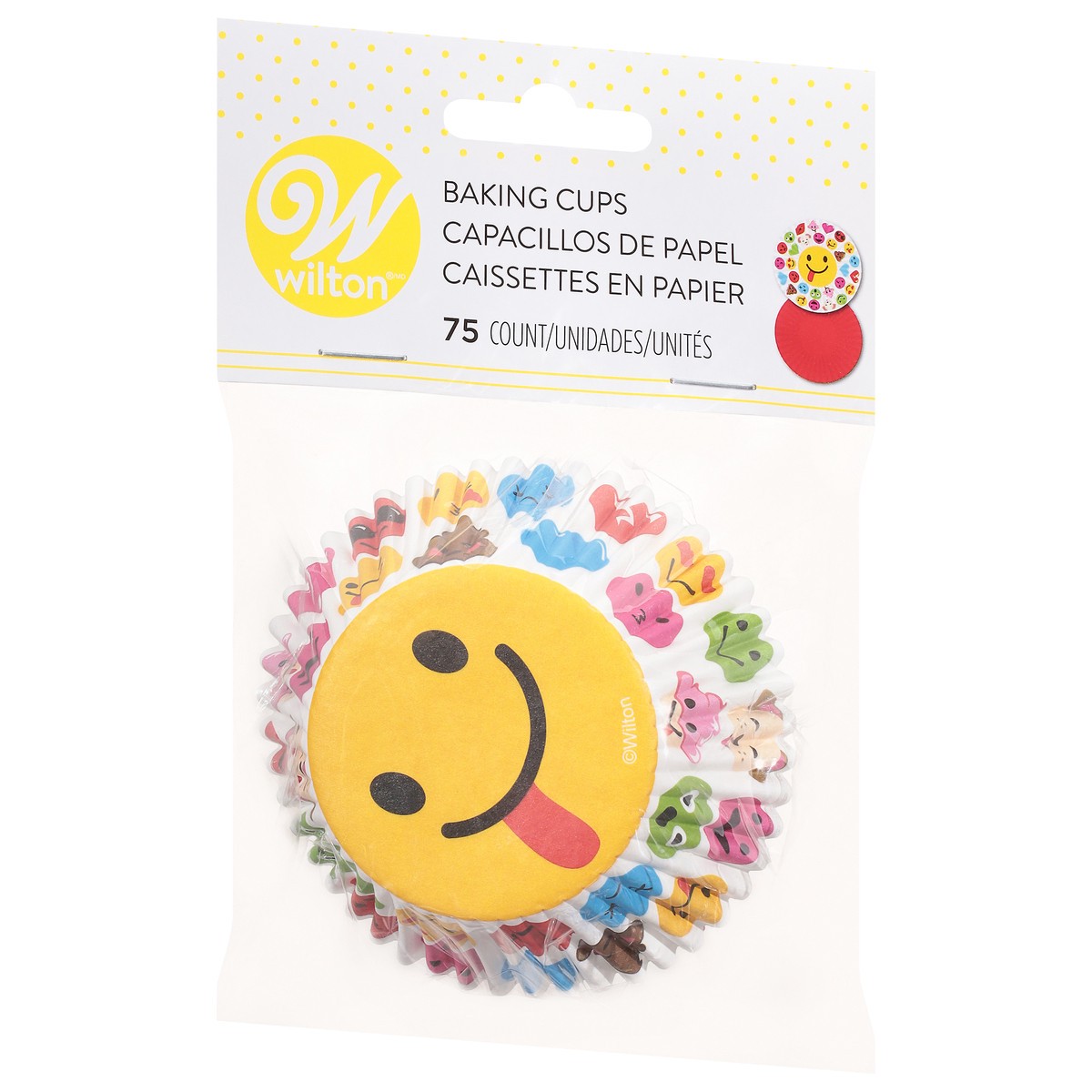 slide 3 of 9, Wilton Emoji Solids Baking Cups 75 Each, 75 ct