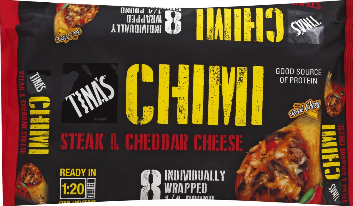 slide 1 of 6, Tina's Tina Chimi Steak And Cheese, 8 ct