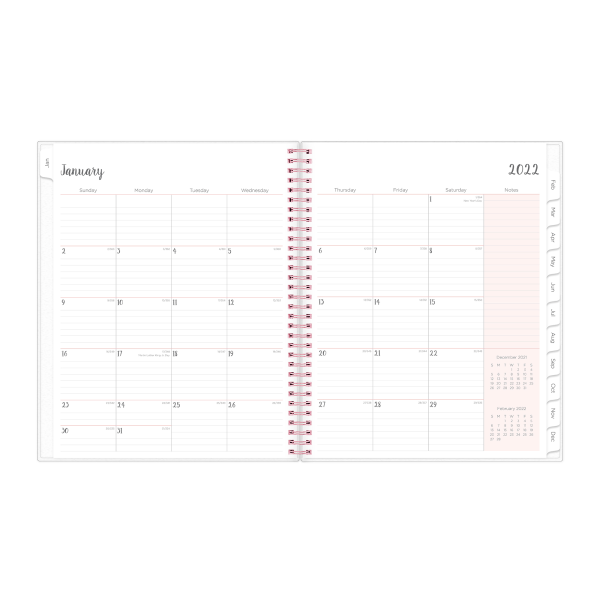 slide 3 of 5, Blue Sky Frosted Weekly/Monthly Safety Wirebound Planner, 8-1/2'' X 11'', Joselyn, January To December 2022, 110394, 1 ct