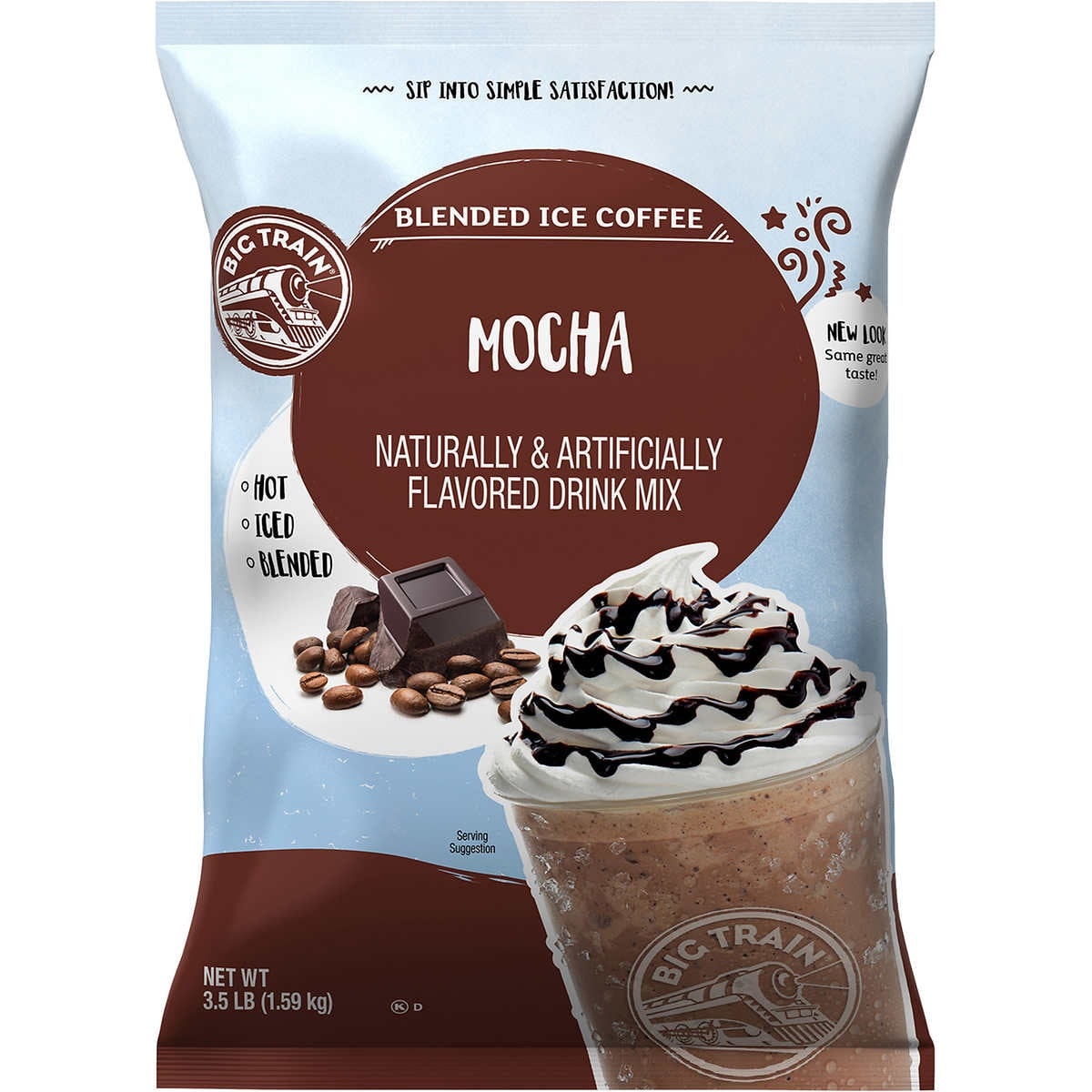 slide 1 of 1, Big Train Smoothie Mix - Mocha, 3.5 lb