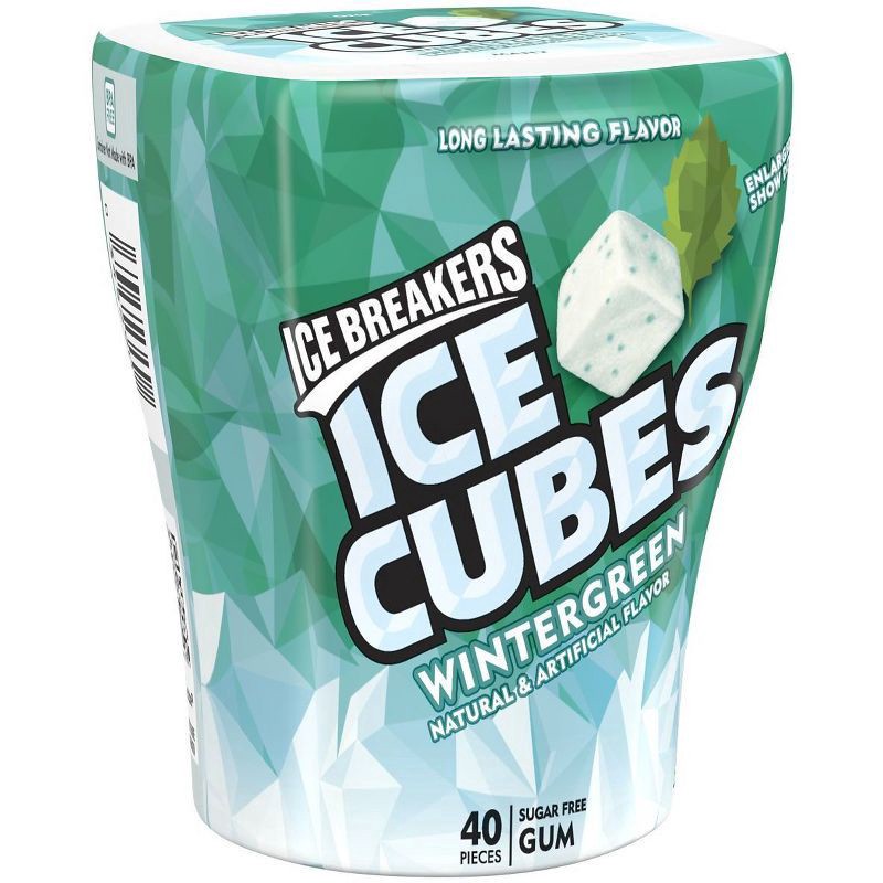 slide 1 of 5, Ice Breakers Ice Cubes Wintergreen Sugar Free Gum - 40ct, 40 ct