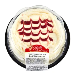Arnie's Bakery White Chocolate Raspberry Cake, 24 oz